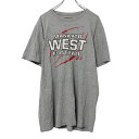  adidas 半袖 プリントTシャツ L グレー レッド ホワイト アディダス 古着卸 アメリカ仕入 a508-5066