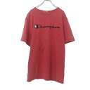 【中古】【古着】 champion 半袖 ロゴ Tシャツ XL レッド ブラック チャンピオン ビッグサイズ 古着卸 アメリカ仕入 a508-5080