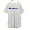 【中古】【古着】 champion 半袖 ロゴ プリントTシャツ M ホワイト ブルー レッド チャンピオン 古着卸 アメリカ仕入 a508-5263