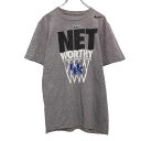 【中古】【古着】 NIKE 半袖 プリントTシャツ S グレー ブラック ホワイト ブルー ナイキ バスケ 古着卸 アメリカ仕入 a508-5265