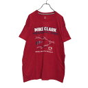 【中古】【古着】 Hanes 半袖 プリント Tシャツ L レッド ヘインズ 自転車 サイクリング イラスト 古着卸 アメリカ仕入 a508-5390