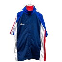 【中古】【古着】 半袖トラックジャケット Sサイズ スナップボタン ジャージ スポーツ トリコロールカラー 古着卸 アメリカ仕入 a508-5425