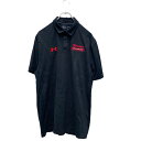 【中古】【古着】 UNDER ARMOUR 半袖 ポロシャツ Lサイズ アンダーアーマー スポーツ 黒 ブラック 古着卸 アメリカ仕入 a508-5428