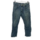 【中古】【古着】 Wrangler デニムパンツ W34 ラングラー インディゴブルー レグストレート 古着卸 アメリカ仕入 2308-498