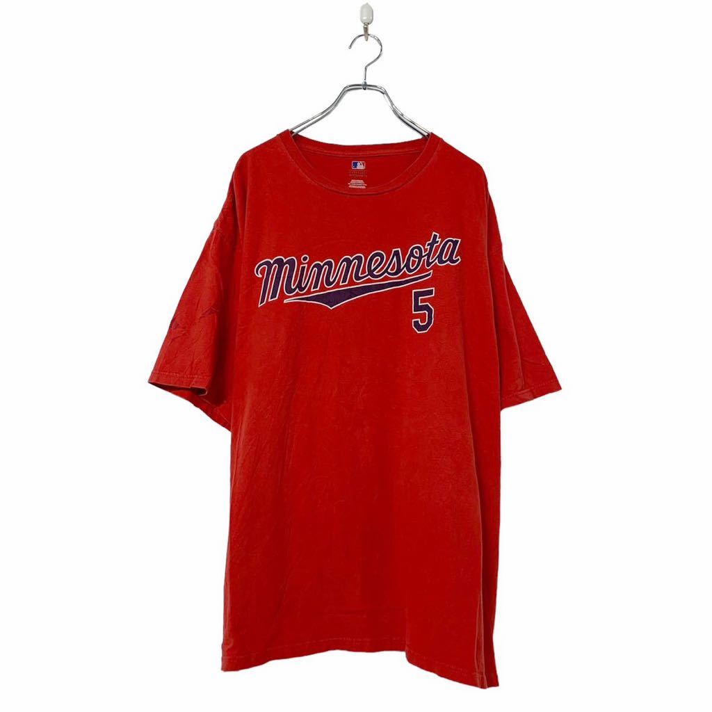 【中古】【古着】 半袖 プリント Tシャツ 2XL 3L レッド ネイビー 野球 スポーツ ストリート 古着卸 アメリカ仕入 a508-5439