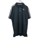 【中古】【古着】 adidas 半袖 ポロシャツ XL グレー アディダス ビッグサイズ スポーツ 古着卸 アメリカ仕入 a508-5447