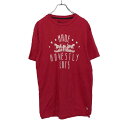 【中古】【古着】 Levi's 半袖 プリントTシャツ M レッド ホワイト リーバイス 馬 人 MADE HONESTLY 古着卸 アメリカ仕入 a508-5...