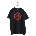【中古】【古着】 GILDAN 半袖 プリント Tシャツ Mブラック レッド ギルダン 歯車 古着卸 アメリカ仕入 a508-5594