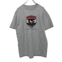 【中古】【古着】 adidas 半袖 プリントTシャツ M ライトグレー ブラック レッド ホワイト サッカー バックプリント 古着卸 アメリカ仕入 a508-...