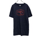 【中古】【古着】 J.Crew 半袖 プリントTシャツ S ネイビー レッド ジェイクルー ザリガニ 古着卸 アメリカ仕入 a508-5624