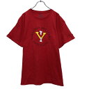 【中古】【古着】 champion 半袖 プリントTシャツ L レッド イエロー ブラック チャンピオン 古着卸 アメリカ仕入 a508-5667