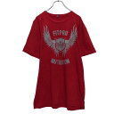 【中古】【古着】 NEXT LEVEl APPAREL 半袖 プリントTシャツ L レッド シルバー ネクストレベルアパレル古着卸 アメリカ仕入 a508-56...