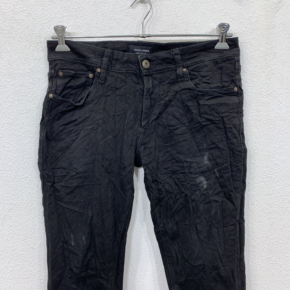 【中古】【古着】 JACK JONES スキニーパンツ W33 ブラック スキニー ストレッチ 古着卸 アメリカ仕入 2308-697