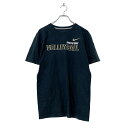 【中古】【古着】 NIKE 半袖 ロゴ プリント Tシャツ S ブラック ホワイト ナイキ バレーボール フルーツ 100% コットン 古着卸 アメリカ仕入 a...