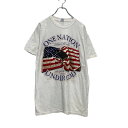 【中古】【古着】 GILDAN 半袖 プリント Tシャツ M ホワイト ギルダン アメリカ 星条旗 古着卸 アメリカ仕入 a508-5735