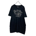 【中古】【古着】 OLD NAVY 半袖 プリント Tシャツ XL ブラック グレー オールドネイビー ビッグサイズ 古着卸 アメリカ仕入 a508-5738