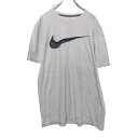 【中古】【古着】 NIKE 半袖 プリントTシャツ XL ホワイト ブラック ナイキ ロゴ シンプル 古着卸 アメリカ仕入 a508-5770