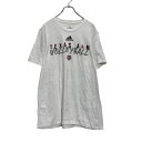  adidas 半袖 プリント Tシャツ L ホワイト アディダス スポーツ バレーボール 古着卸 アメリカ仕入 a508-5780