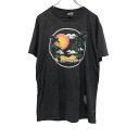 【中古】【古着】 MILLER 半袖 プリントTシャツ L ブラウン ホワイト グリーン オレンジ ミラー アメリカ製 ヤシの木 太陽 山 古着卸 アメリカ仕入...