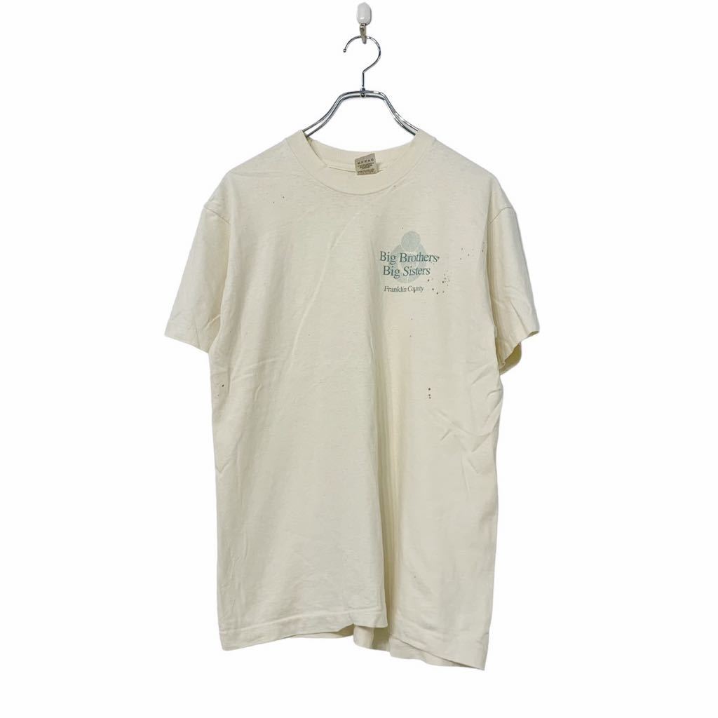 【中古】【古着】 FRUITOFTHELOOM 半袖 ロゴ プリント Tシャツ M イエロー オフホワイト グリーン フルーツオブザルーム USA 古着卸 アメリカ仕入 a508-5879のサムネイル