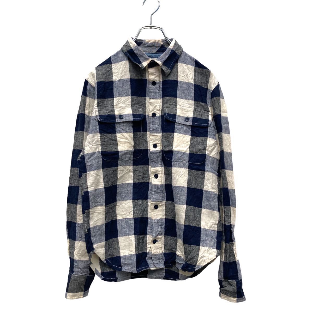 【中古】【古着】 Gap チェック柄 リネンシャツ Sサイズ ギャップ 古着卸 アメリカ仕入 a508-5944
