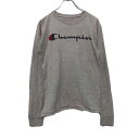 【中古】【古着】 champion 長袖 プリント Tシャツ M〜 ライトグレー ブラック レッド チャンピオン ロゴ ロンT 古着卸 アメリカ仕入 a508-...