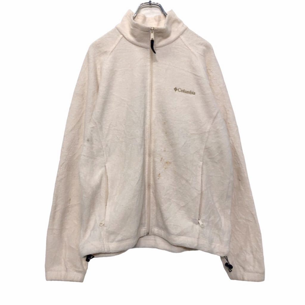 【中古】【古着】 Colombia フリース ジャケット XL ホワイト コロンビア ビッグサイズ レディース アウトドア 古着卸 アメリカ仕入 a508-6530