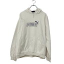 【中古】【古着】 PUMA スウェット パーカー フーディー XL~ホワイト ネイビー プーマ プルオーバーパーカー シンプル ロゴ 古着卸 アメリカ仕入 a5...