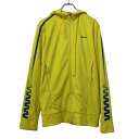 【中古】【古着】 Reebok プリント スウェット パーカー M イエロー シルバー リーボック フーディ ポケット 古着卸 アメリカ仕入 a508-6746