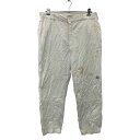 【中古】【古着】 Dickies ワーク ペインターパンツ W40 ディッキーズ ホワイト ビッグサイズ ダブルニー 古着卸 アメリカ仕入 2308-1419