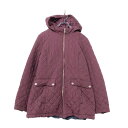 【中古】【古着】 TOMMY HILFIGER ジップアップ キルティングジャケット L ボルドー トミーヒルフィガー レディース ポケット 古着卸 アメリカ仕入 a508-7396(4)