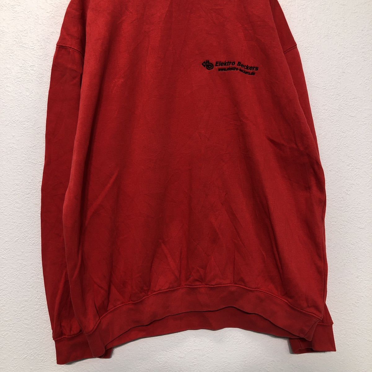 【中古】【古着】 JAMES&NICHOLSOS ロゴ スウェット トレーナー L レッド ブラック ジェームズアンドニコルソン シンプル 古着卸 アメリカ仕入 a509-5302