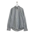 【中古】【古着】 TOMMY HILFIGER ボーダー シャツ L ブルー ホワイト トミーヒルフィガー ボタンダウン 古着卸 アメリカ仕入 a509-546...