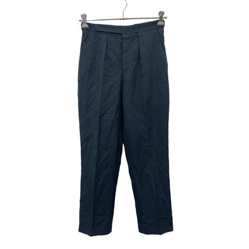 【中古】【古着】 スラックスパンツ W28 ネイビー 総柄 タック 古着卸 アメリカ仕入 2309-606 【中古】【古着】 スラックスパンツ W28 ネイビー 総柄 タック 古着卸 アメリカ仕入 2309-606