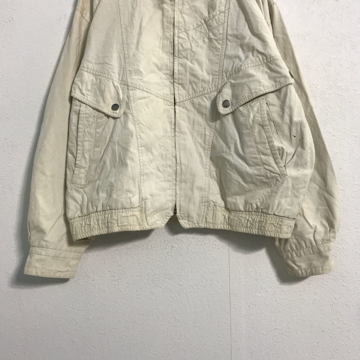 【中古】【古着】 MEMBERS ONLY ブルゾン ジャケット L ホワイト メンバーズオンリー 古着卸 アメリカ仕入 a509-5866