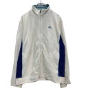 【中古】【古着】 kappa ジャージ L ホワイト ライトブルー ネイビー カッパ ポリエステル ジップアップ 古着卸 アメリカ仕入 a509-5963