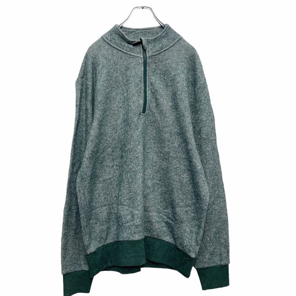 【中古】【古着】 OUTDOORLIFE 無地 スウェットトレーナーL グリーン アウトドアライフ ハーフジップ 古着卸 アメリカ仕入 a509-6066