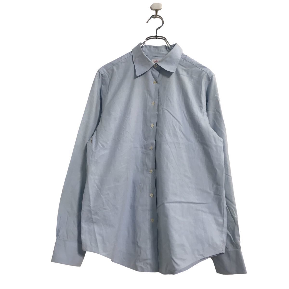 Long-Sleeved - 【中古】【古着】 BROOKS BROTHERS 長袖 無地 シャツ レディース XL ライトブルー ブルックスブラザーズ 古着卸 アメリカ仕入 a509-6265