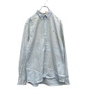 【中古】【古着】 TOMMY HILFIGER 長袖 ロゴ シャツ M ライトブルー トミーヒルフィガー コットンシャツ 古着卸 アメリカ仕入 a509-654...