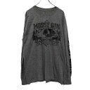 【中古】【古着】 MOSSY OAK 長袖 プリント Tシャツ L グレー ブラック シカ 山 木 ロンT ロングTシャツ 古着卸 アメリカ仕入 a509-66...