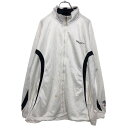 【中古】【古着】 Reebok ジャージ XL ホワイト ブラック リーボック ジップアップ ポケット 刺繍 バックロゴ 古着卸 アメリカ仕入 a510-562...