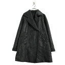 【中古】【古着】 MADO フェイクムートン ジャケット L ~ ダークグレー 古着卸 アメリカ仕入 a510-5661