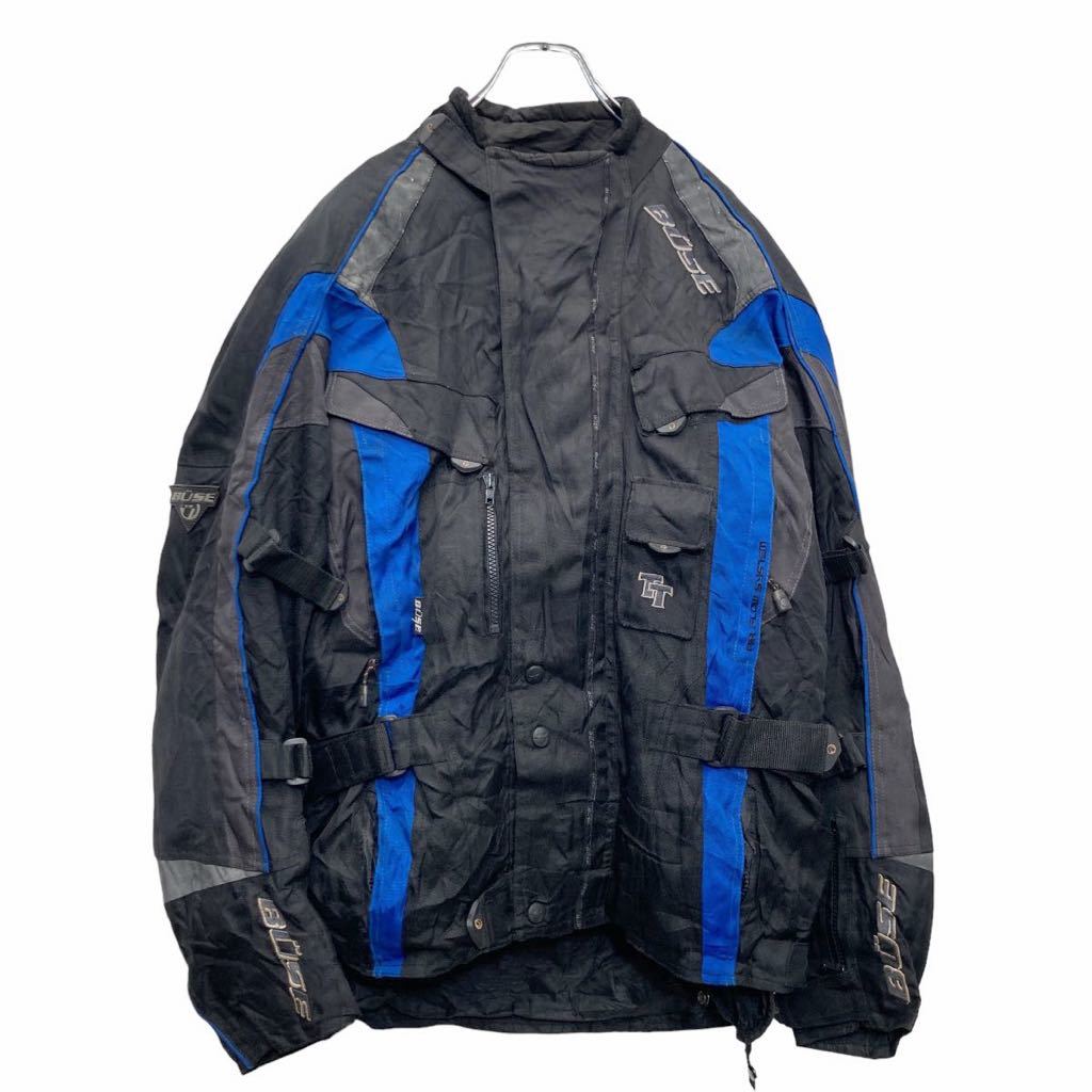 【中古】【古着】 BUSE レーシングジャケット S ブラック ブルー ジップアップ 古着卸 アメリカ仕入 a510-5890(4)