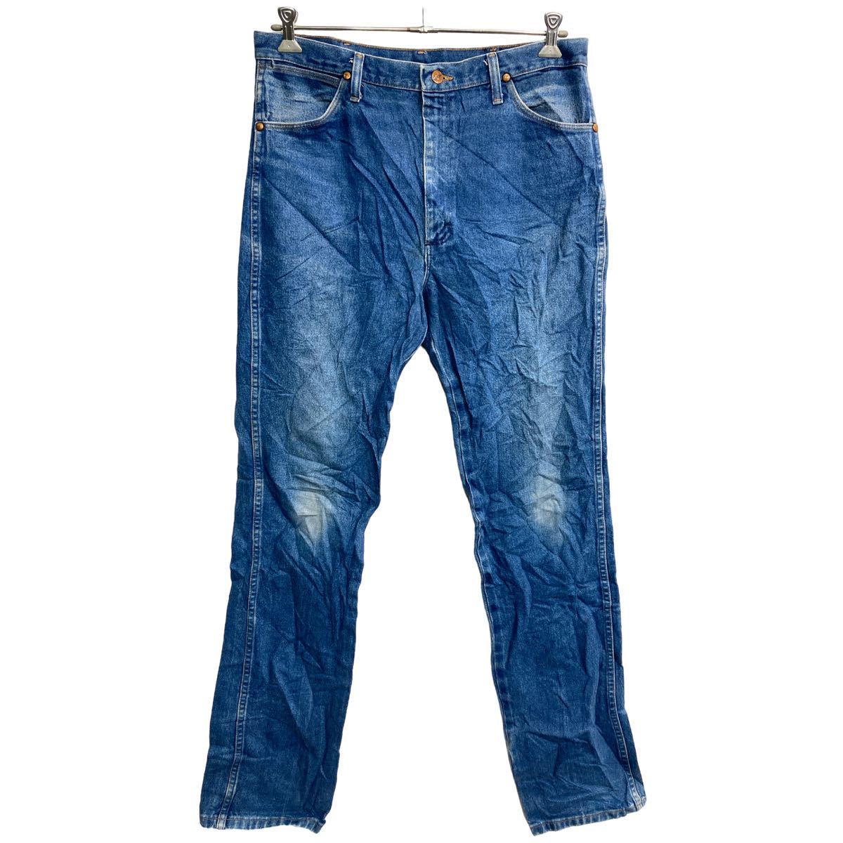 【中古】【古着】 Wrangler カウボーイ ロングパンツ W35 ラングラー ブルー コットン メキシコ製 古着卸 アメリカ仕入 2310-328