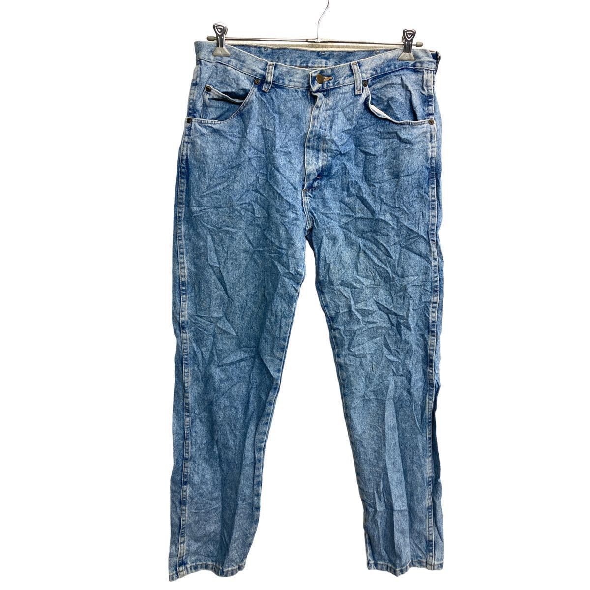 Rakuten - 【中古】【古着】 Wrangler デニムパンツ W35 ラングラー ライトブルー コットン メキシコ製 古着卸 アメリカ仕入 2310-633