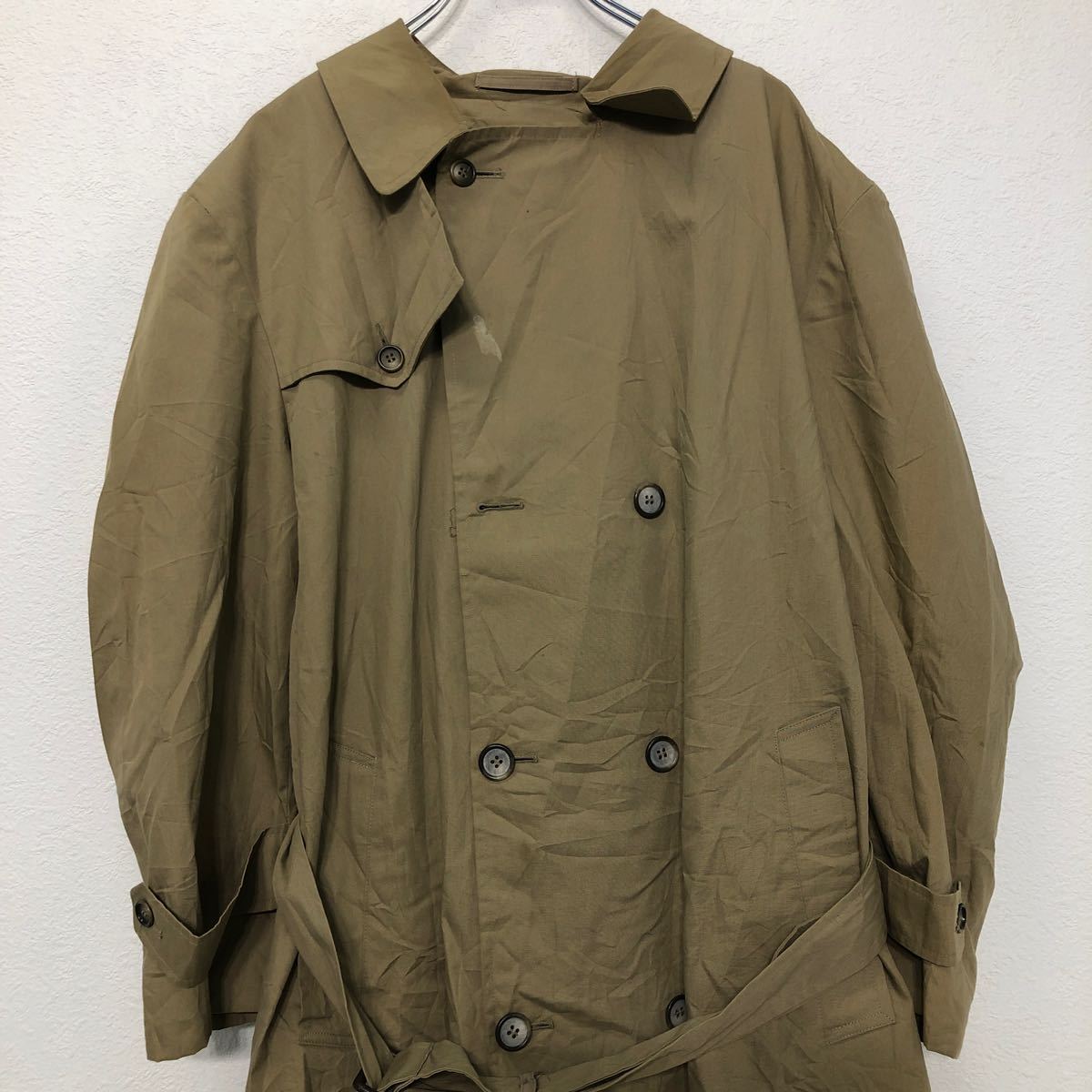 古着屋DENの【中古】【古着】 トレンチ コート 46REG M～ ベージュ エポレット ロング 古着卸 アメリカ仕入 a510-6512｜アングル2
