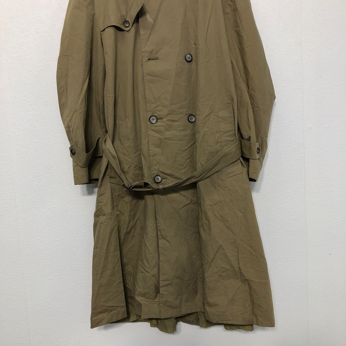 古着屋DENの【中古】【古着】 トレンチ コート 46REG M～ ベージュ エポレット ロング 古着卸 アメリカ仕入 a510-6512｜アングル3