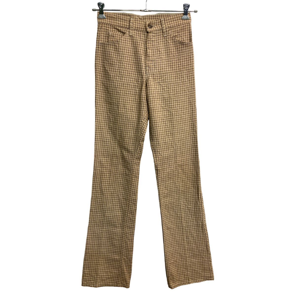 【中古】【古着】 Levi's スタプレ W28 リーバイス TALONジップ ビッグE チェック柄 古着卸 アメリカ仕入 2311-573