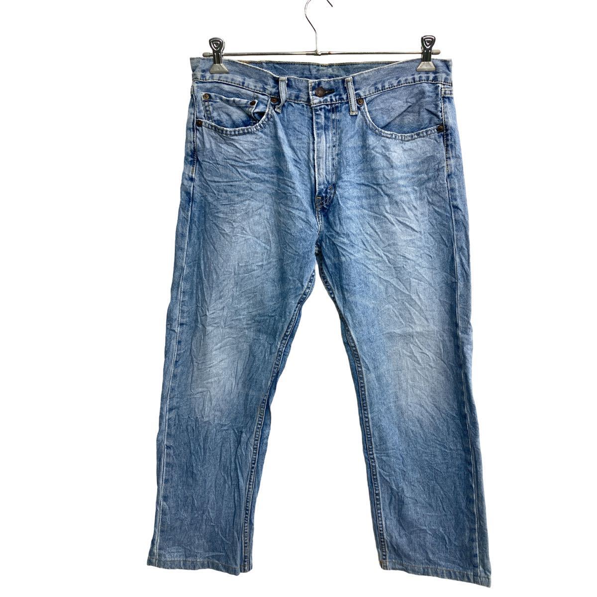 【中古】【古着】 Levi's 505 デニムパンツ W34 リーバイス レギュラーフィット ブルー コットン 古着卸 アメリカ仕入 2311-590