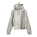 【中古】【古着】 Champion ロゴ スウェット パーカー S ホワイト チャンピオン プルオーバー 古着卸 アメリカ仕入 a511-5274